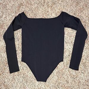 Elegant Black Long Sleeve Bodysuit